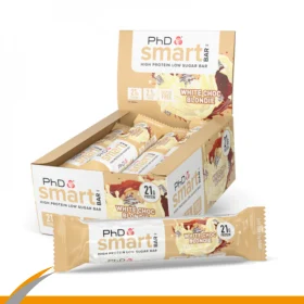 سمارت بروتين بار بنكهة الشكولاتة البيضاء سناك صحي عالي البروتين مناسب للدايت من خبراء الدايت