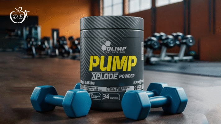 مكملات رياضية للمبتدئين تشمل البروتين والكرياتين وأوميجا 3 بجانب أدوات رياضية