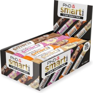 بروتين بار PhD Smart كرتون 12 بار بنكهات متنوعة
